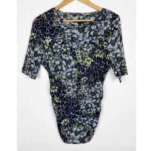 White House Black Market Blue Floral Top
Ruched Leopard Print Small Nylon